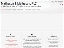 Tablet Screenshot of mathesonlegal.com